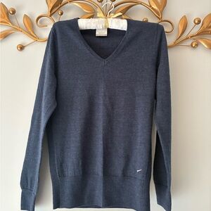 Nike Golf ⛳️ Navy Blue V-Neck Merino Blend Activewear Sweater